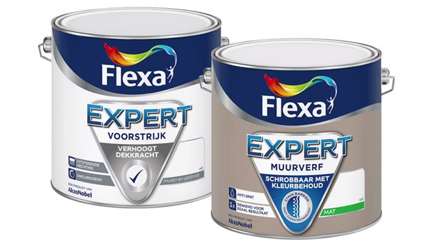 Schrobvaste muur met Flexa Expert Muurverf | Verf in kleuren voor binnen en buiten | Flexa
